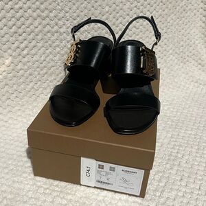 Burberry Black Heeled Sandals